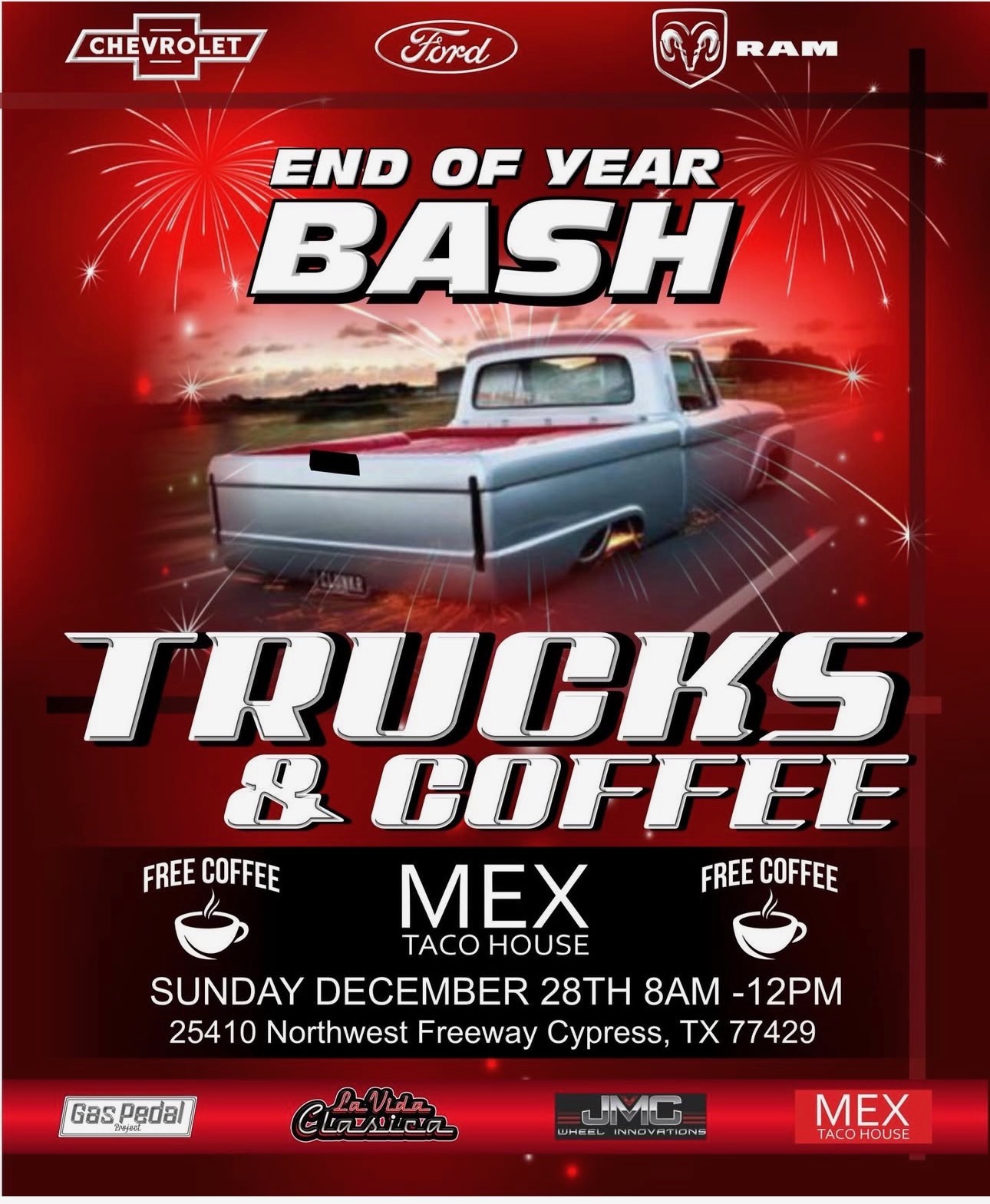 Trucks & Coffee Event at Mex Taco House - December 28th